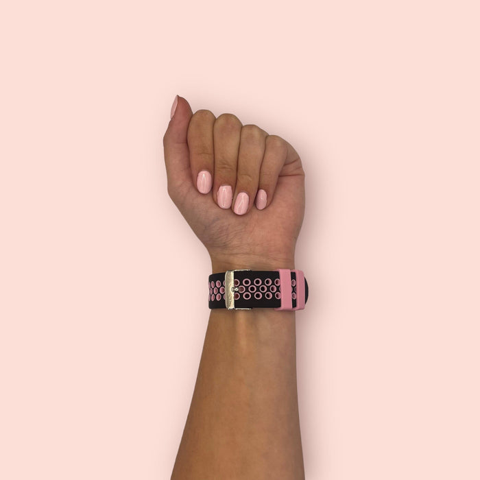 black-pink-coros-vertix-2-watch-straps-nz-silicone-sports-watch-bands-aus