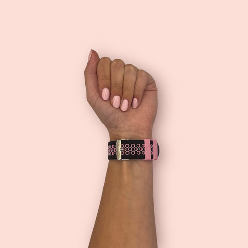 black-pink-asus-zenwatch-2-(1.45")-watch-straps-nz-silicone-sports-watch-bands-aus