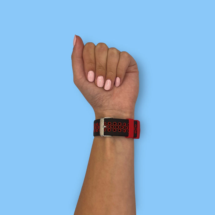 black-red-garmin-vivoactive-4s-watch-straps-nz-silicone-sports-watch-bands-aus