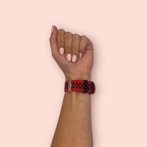 red-black-polar-22mm-range-watch-straps-nz-silicone-sports-watch-bands-aus