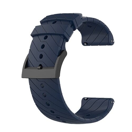 Navy Blue Silicone Watch Straps compatible with the Suunto 7, 9, Baro & D5 NZ