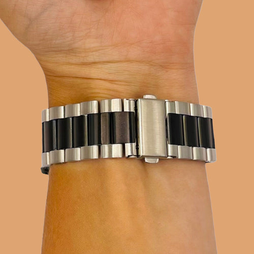 silver-black-metal-oppo-watch-46mm-watch-straps-nz-stainless-steel-link-watch-bands-aus
