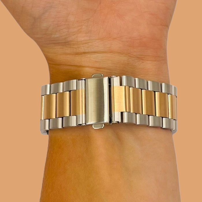 silver-rose-gold-metal-ticwatch-gtx-watch-straps-nz-stainless-steel-link-watch-bands-aus