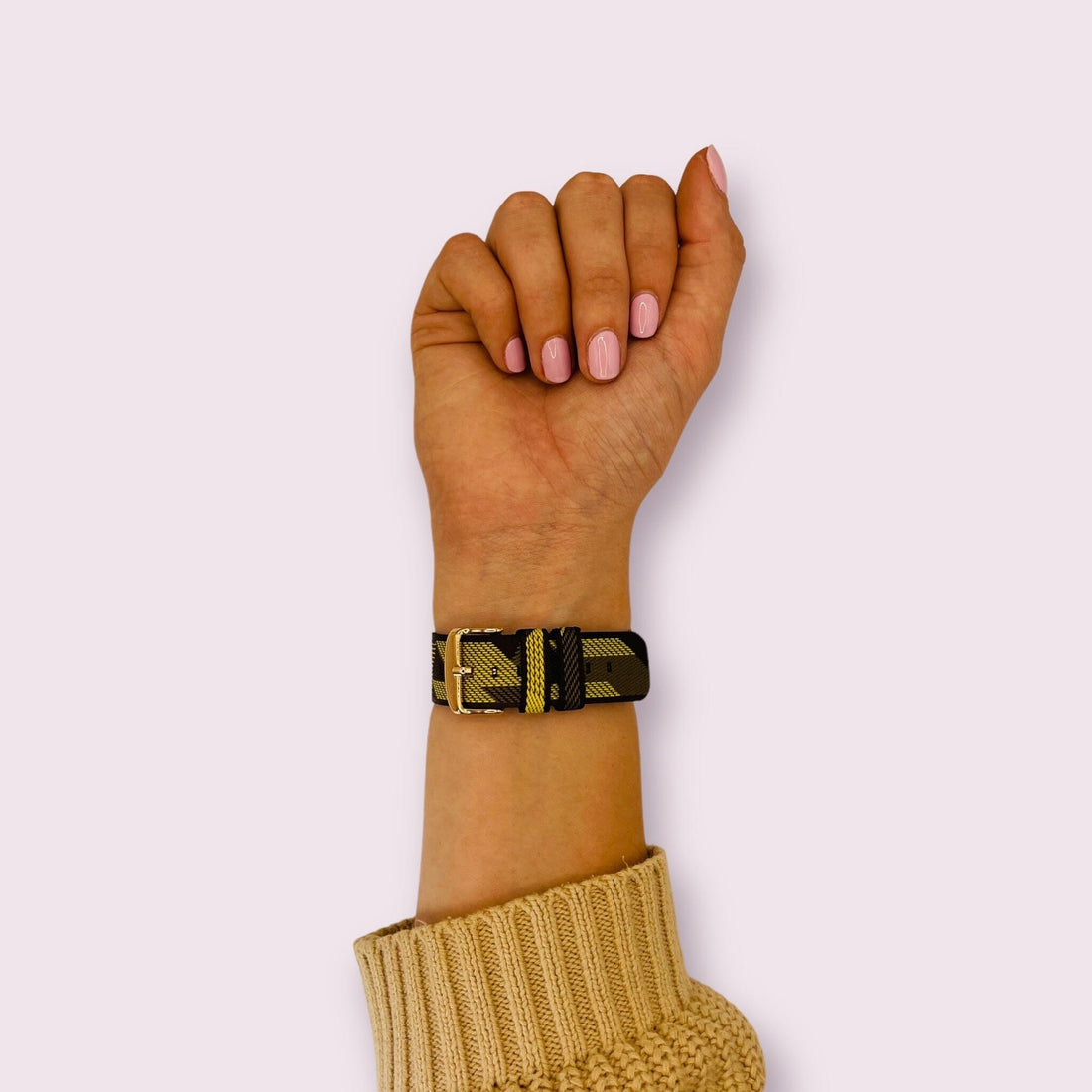 yellow-pattern-garmin-vivomove-hr-hr-sports-watch-straps-nz-canvas-watch-bands-aus-996015