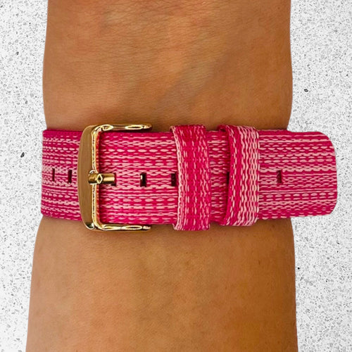 pink-samsung-galaxy-watch-3-(45mm)-watch-straps-nz-canvas-watch-bands-aus