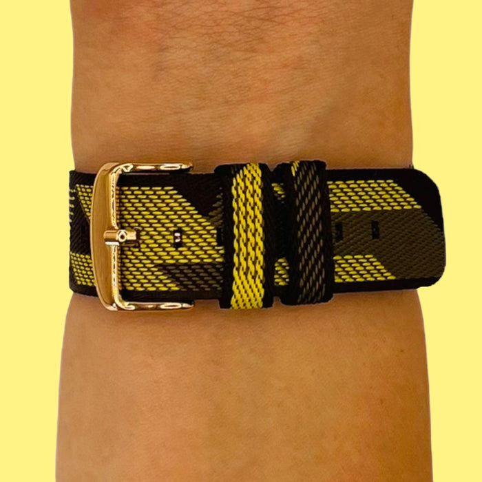 yellow-pattern-huawei-watch-gt3-42mm-watch-straps-nz-canvas-watch-bands-aus