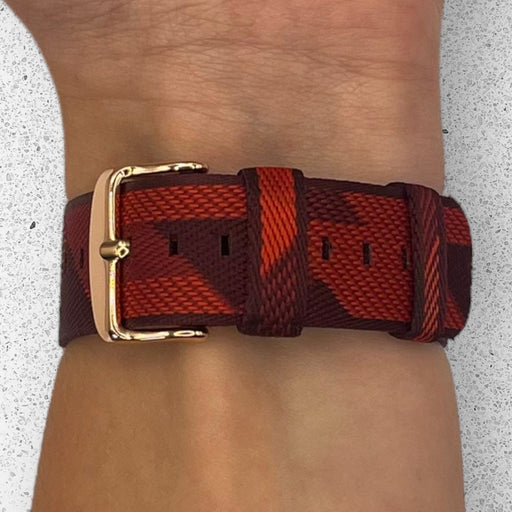 red-pattern-fitbit-charge-5-watch-straps-nz-canvas-watch-bands-aus