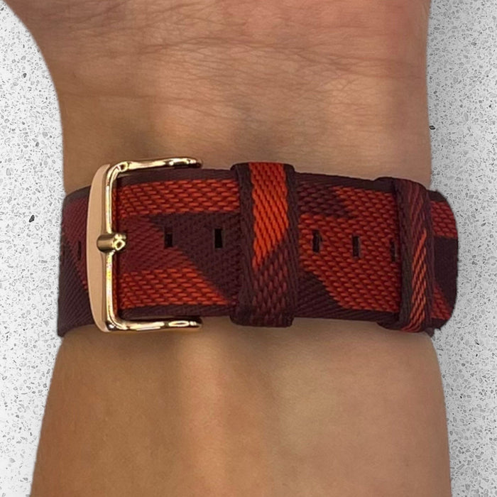 red-pattern-fitbit-charge-5-watch-straps-nz-canvas-watch-bands-aus