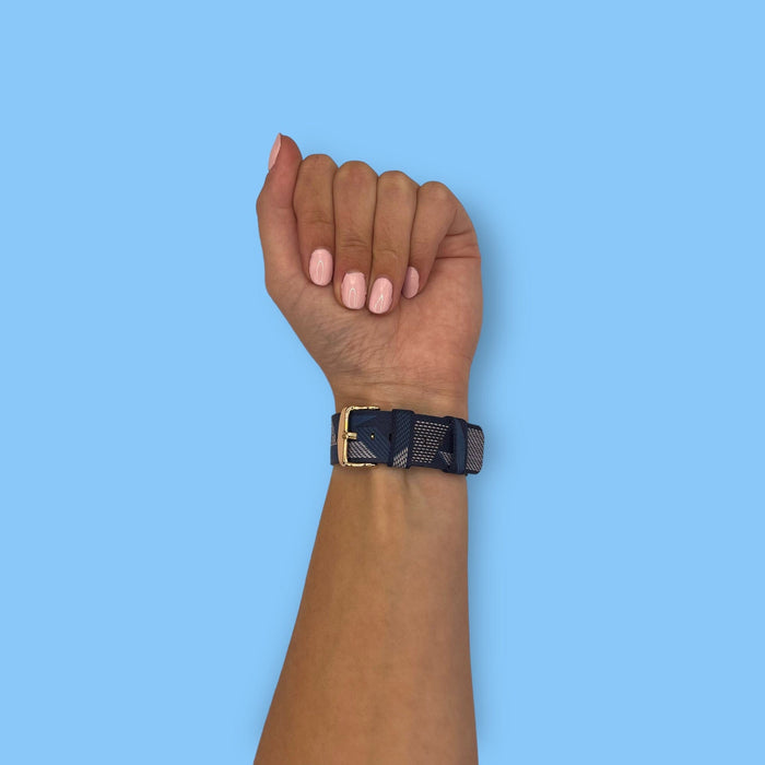 blue-pattern-3plus-vibe-smartwatch-watch-straps-nz-canvas-watch-bands-aus