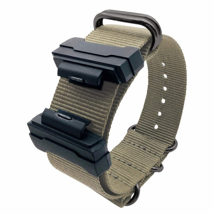 Khaki Nylon Watch Straps compatible with the Casio G-Shock GA Range and Baby-G BA-110 & BA-120 NZ