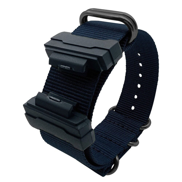 Navy Blue Nylon Watch Straps compatible with the Casio G-Shock GA Range and Baby-G BA-110 & BA-120 NZ