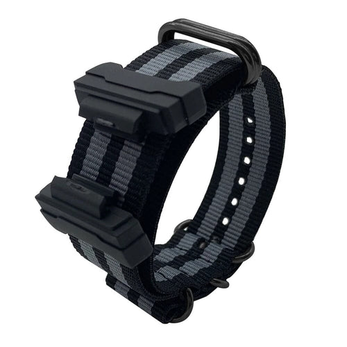 Grey Nylon Watch Straps compatible with the Casio G-Shock GA Range and Baby-G BA-110 & BA-120 NZ