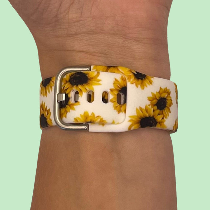 sunflowers-white-ticwatch-pro,-pro-s,-pro-2020-watch-straps-nz-pattern-straps-watch-bands-aus