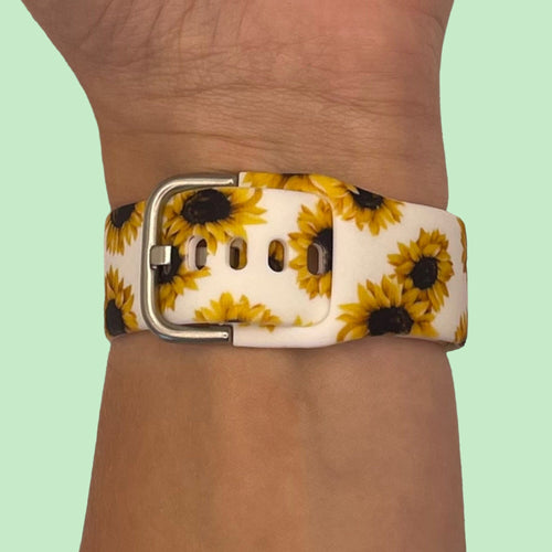 sunflowers-white-garmin-fenix-5x-watch-straps-nz-pattern-straps-watch-bands-aus