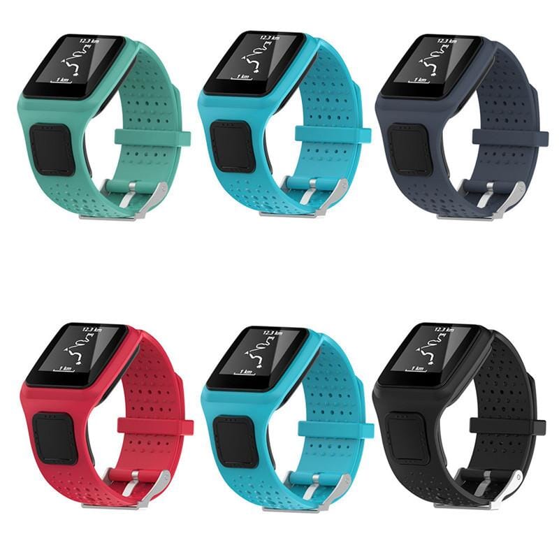 Black Replacement Silicagel Watch band Compatible with the Tomtom Multisport NZ