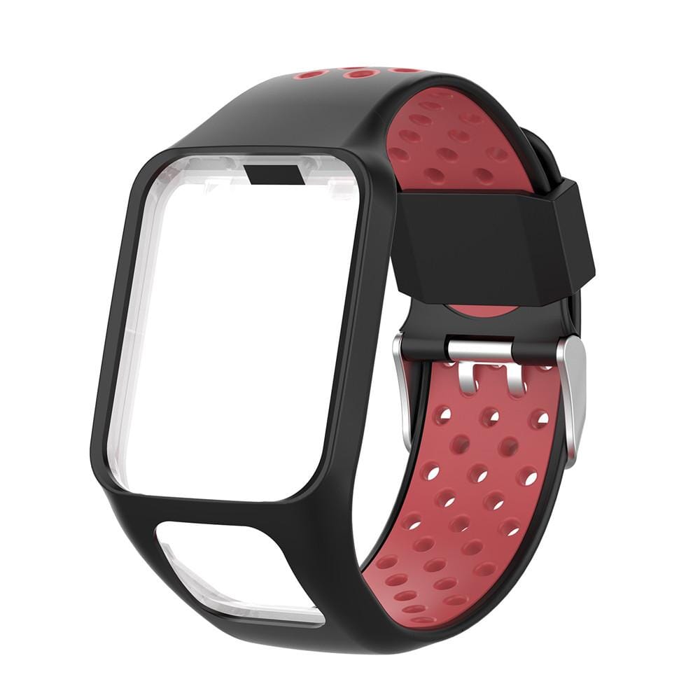 Black and Teal Replacement Silicone Watch Sports Straps Compatible with the TomTom NZ