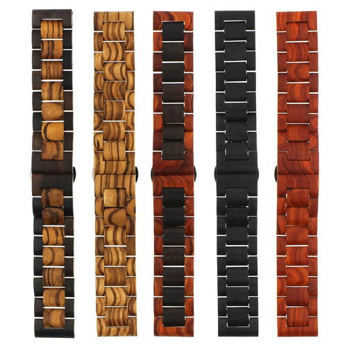 Black Universal Wooden Watch Straps Compatible with most Pin Style Watches NZ