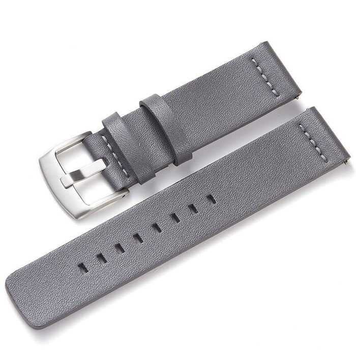 grey-silver-buckle-ticwatch-gtx-watch-straps-nz-leather-watch-bands-aus