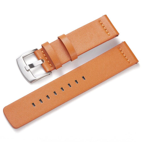 orange-silver-buckle-huawei-watch-fit-watch-straps-nz-leather-watch-bands-aus