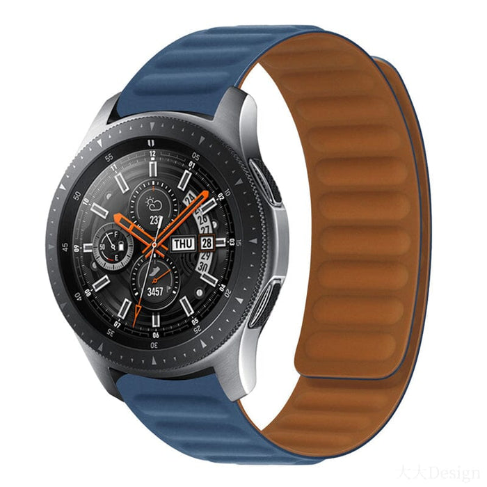 blue-samsung-galaxy-watch-3-(45mm)-watch-straps-nz-magnetic-silicone-watch-bands-aus