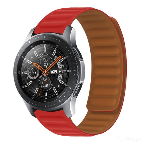 red-samsung-galaxy-watch-4-(40-44mm)-watch-straps-nz-magnetic-silicone-watch-bands-aus