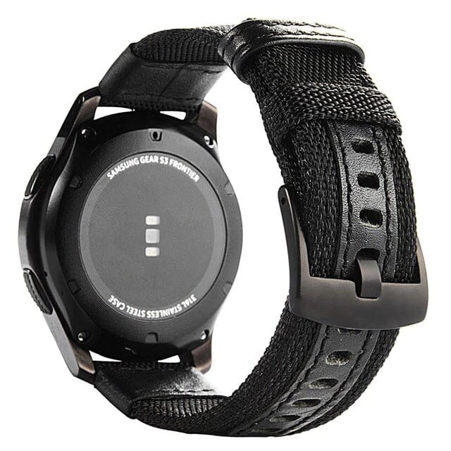 black-samsung-galaxy-watch-4-(40-44mm)-watch-straps-nz-nylon-and-leather-watch-bands-aus