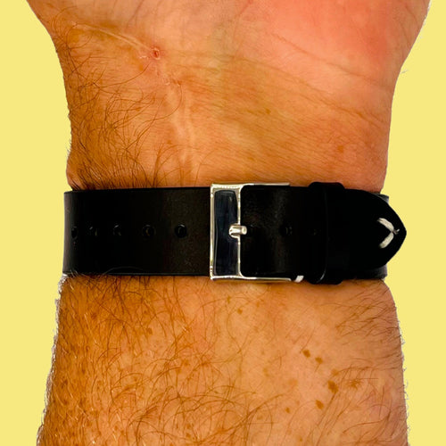 black-garmin-vivomove-hr-hr-sports-watch-straps-nz-vintage-leather-watch-bands-aus