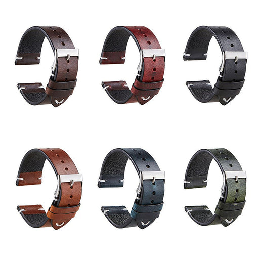 black-amazfit-22mm-range-watch-straps-nz-vintage-leather-watch-bands-aus