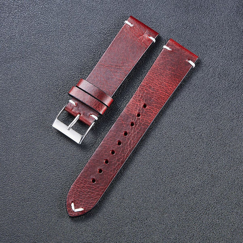red-wine-coros-22mm-range-watch-straps-nz-vintage-leather-watch-bands-aus
