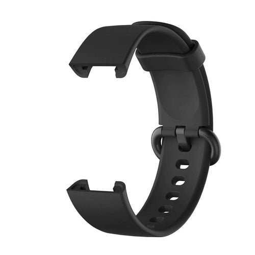 Black Replacement Silicone Watch Straps Compatible with the Xioami Mi Watch Lite NZ
